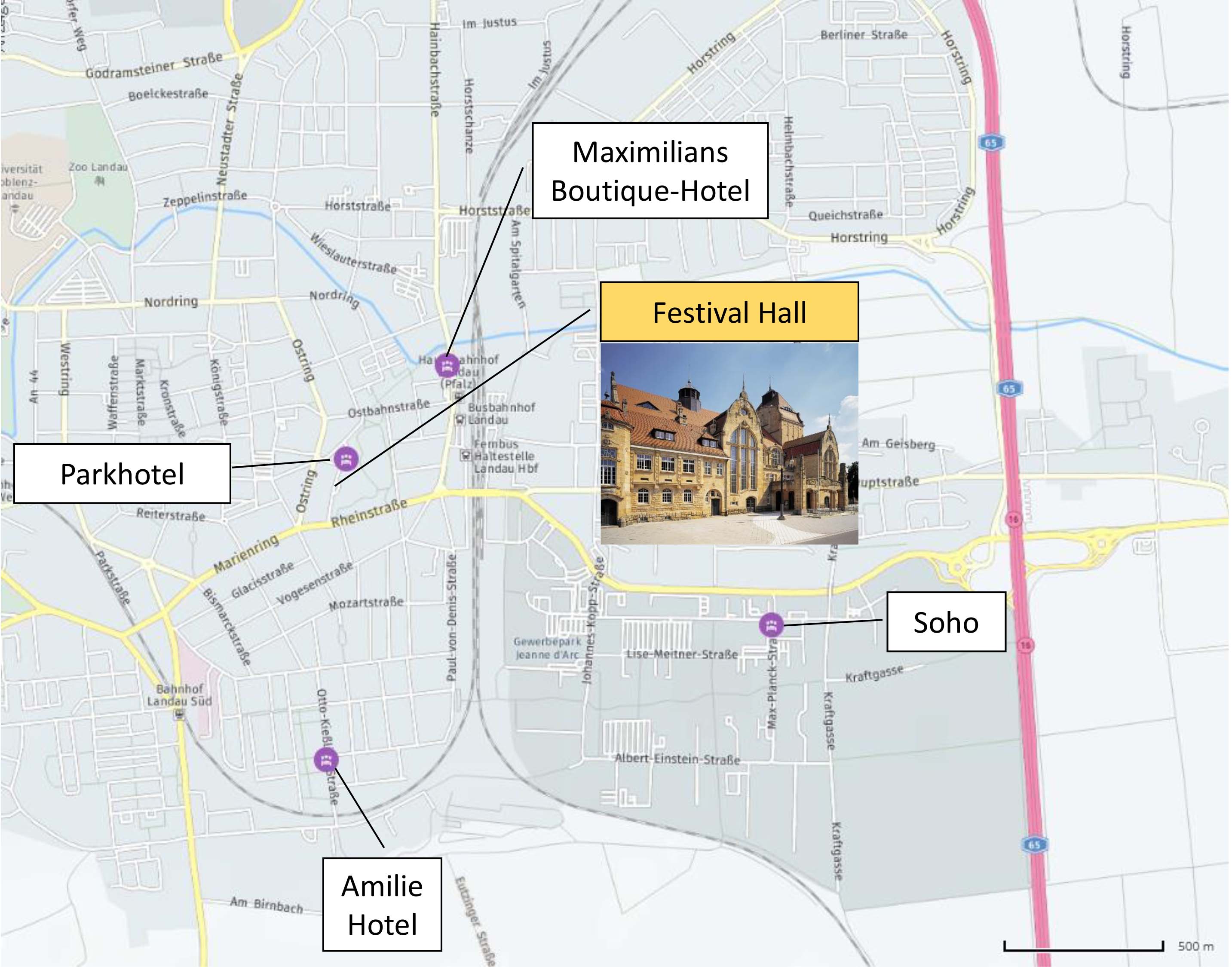 Hotel-map Landau